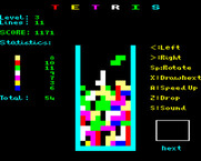 Tetris for BBC Micro - Almost out of room, I'm in trouble now!