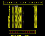 Tetris for BBC Micro - Play again?