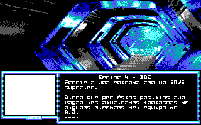 La Aventura Espacial IBM PC/Compatibles Screenshot: I can reach several locations from this room.