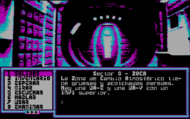 La Aventura Espacial IBM PC/Compatibles Screenshot: This room is the airlock.