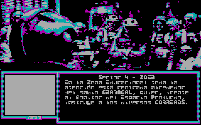 La Aventura Espacial IBM PC/Compatibles Screenshot: The game begins here.