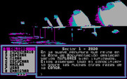 La Aventura Espacial for IBM PC/Compatibles - Exploring the next room; use the menu on the left to select actions.