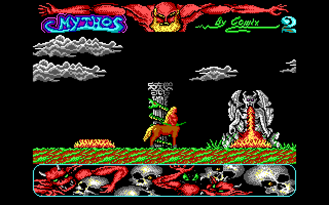 Mithos IBM PC/Compatibles Screenshot: Don't get caught by fire here!