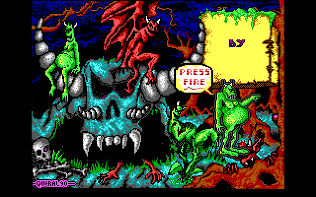 Mithos IBM PC/Compatibles Screenshot: Press fire to begin!