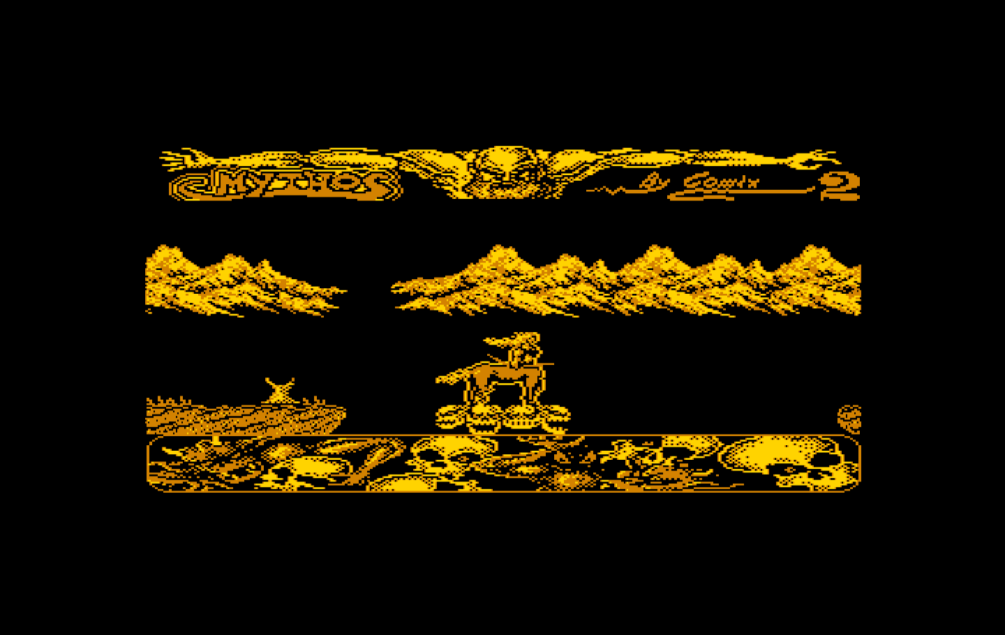 Mithos IBM PC/Compatibles Screenshot: Riding on a moving platform.