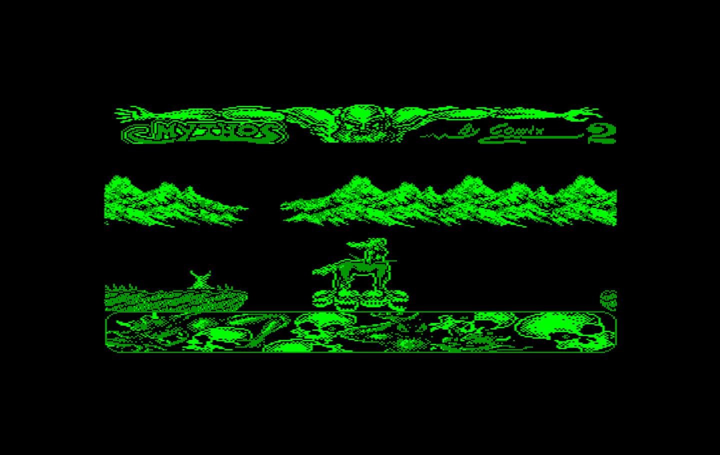 Mithos IBM PC/Compatibles Screenshot: Riding on a moving platform.