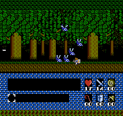 Romancia: Dragon Slayer Jr. NES / Famicom Screenshot: Watch out for these flying creatures.