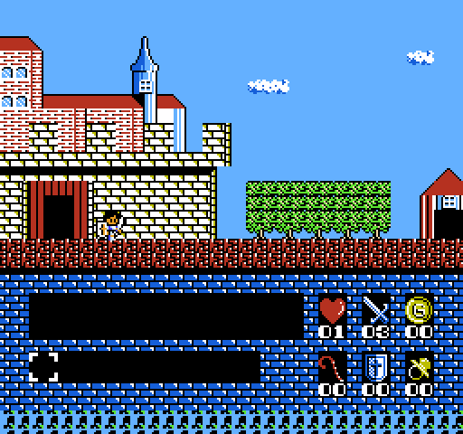 Romancia: Dragon Slayer Jr. NES / Famicom Screenshot: Entering a town.
