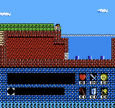 Romancia: Dragon Slayer Jr. for NES / Famicom - You can swim across the water here...