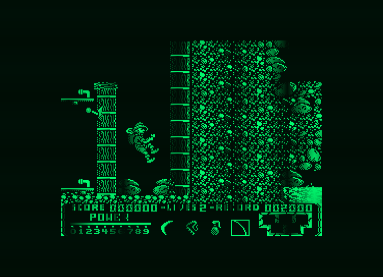 Livingstone II Amstrad PCW Screenshot: Falling into a dead end...