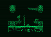 Livingstone II for Amstrad PCW - Avoid the deadly creatures in the water!