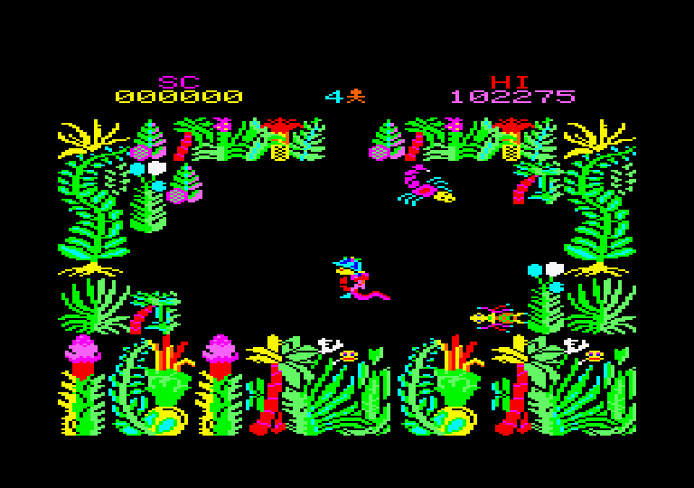 Sabre Wulf Amstrad CPC Screenshot: Game start.