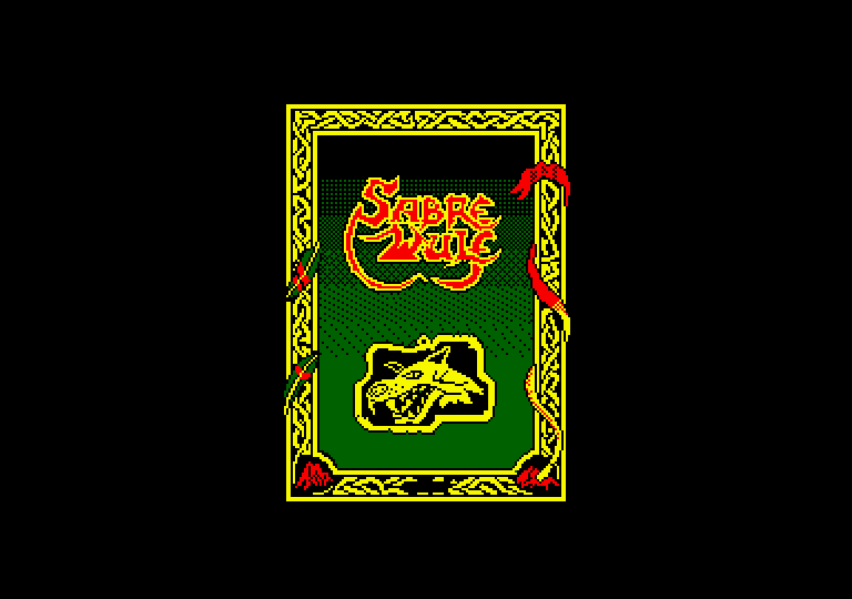 Sabre Wulf Amstrad CPC Screenshot: Loading screen.