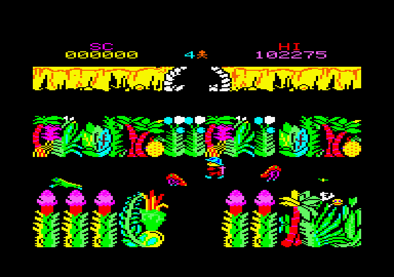 Sabre Wulf Amstrad CPC Screenshot: Beginning to explore...