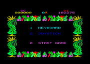 Sabre Wulf for Amstrad CPC - Main menu.