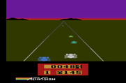 Enduro for Atari 2600 - All of this traffic can be challenging to avoid at high speeds.