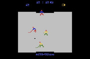 Ice Hockey for Atari 2600 - The computer player is ahead by a point...