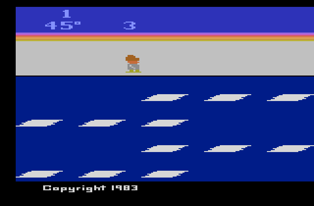 Frostbite Atari 2600 Screenshot: Starting screen.