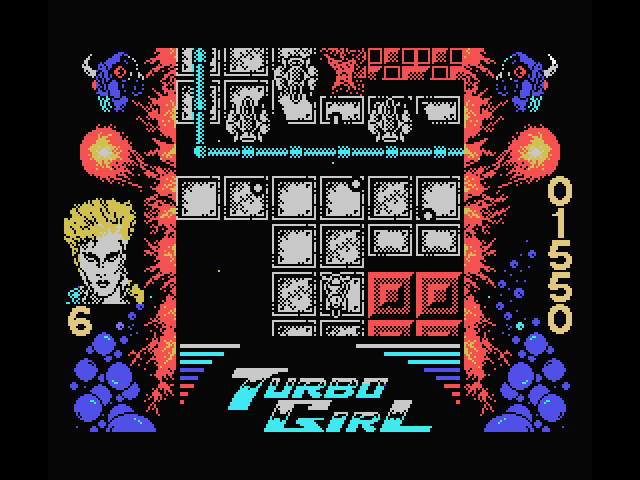 Turbo Girl MSX Screenshot: I have no choice but to jump over this gap up ahead...