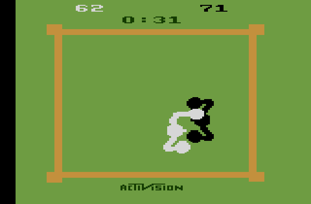 Boxing Atari 2600 Screenshot: The fight continues...