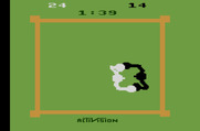 Boxing for Atari 2600 - Player on the left is ahead in points so far!