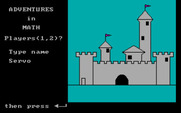 Adventures in Math for IBM PC/Compatibles - Setting up a new game.