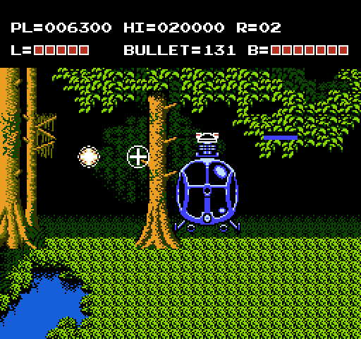Adventures of Bayou Billy, The NES / Famicom Screenshot: An enemy helicopter!