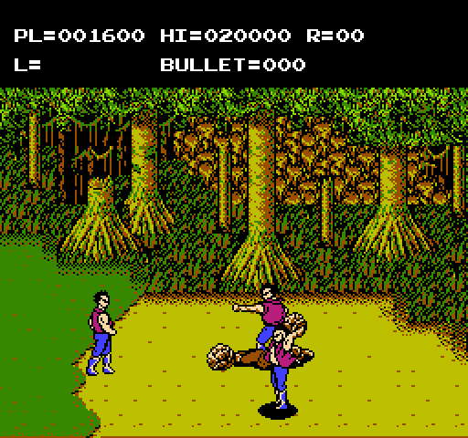 Adventures of Bayou Billy, The NES / Famicom Screenshot: These guys look tough...