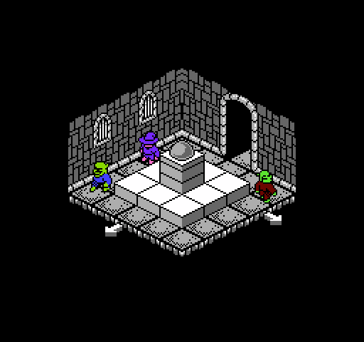 Solstice: The Quest for the Staff of Demnos NES / Famicom Screenshot: Creatures chase you in a circle here.