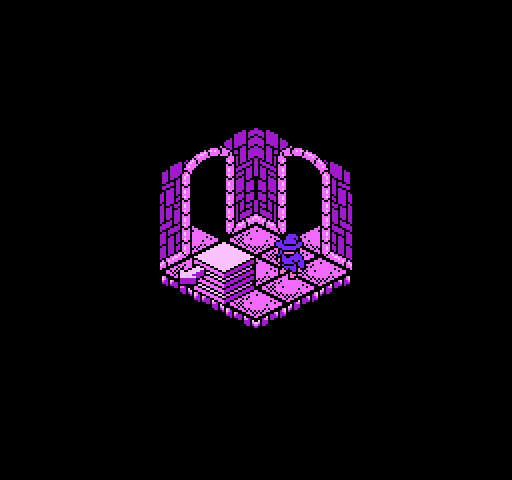 Solstice: The Quest for the Staff of Demnos NES / Famicom Screenshot: A small room with three exits...if I can reach them!