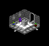 Solstice: The Quest for the Staff of Demnos for NES / Famicom - Creatures chase you in a circle here.