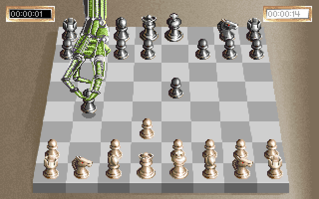 Sargon V: World Class Chess IBM PC/Compatibles Screenshot: It's now Sargon's turn...