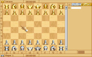 Sargon V: World Class Chess for IBM PC/Compatibles - Starting a game with the wood board in 2D mode.