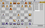 Sargon V: World Class Chess for IBM PC/Compatibles - Playing a game in 2D mode.