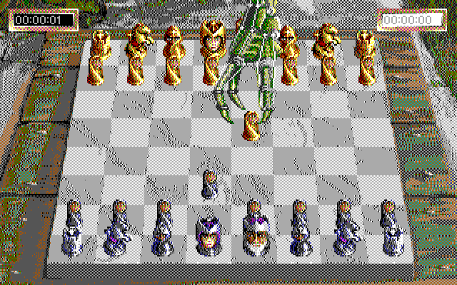 Sargon V: World Class Chess IBM PC/Compatibles Screenshot: The computer makes a move...