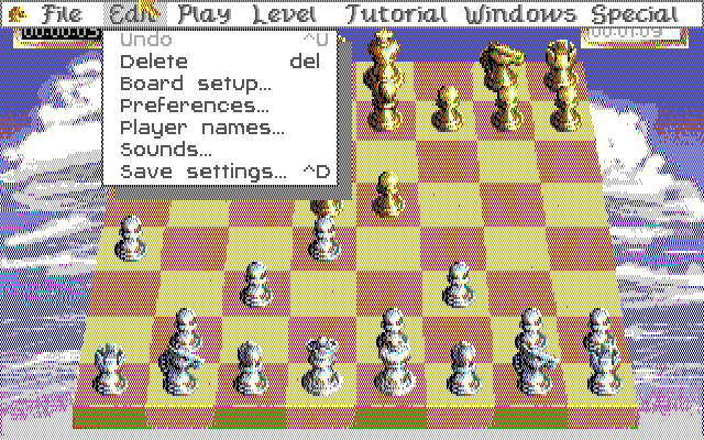 Sargon V: World Class Chess IBM PC/Compatibles Screenshot: One of the in-game menus.