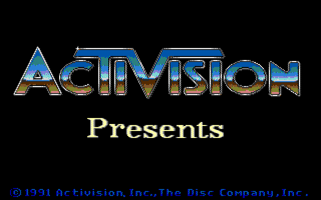 Sargon V: World Class Chess IBM PC/Compatibles Screenshot: Activision logo screen.