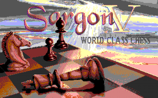 Sargon V: World Class Chess IBM PC/Compatibles Screenshot: Title screen.