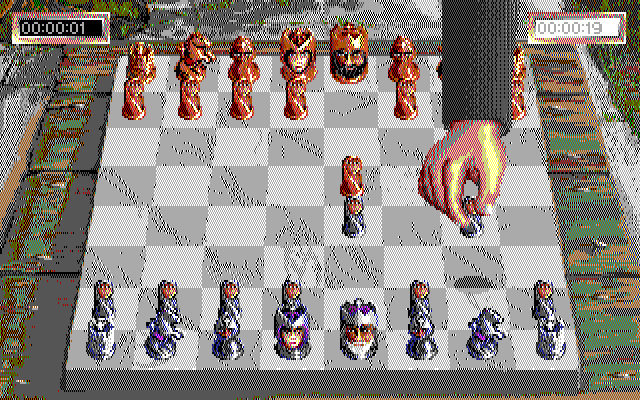 Sargon V: World Class Chess IBM PC/Compatibles Screenshot: Human player moves a piece.