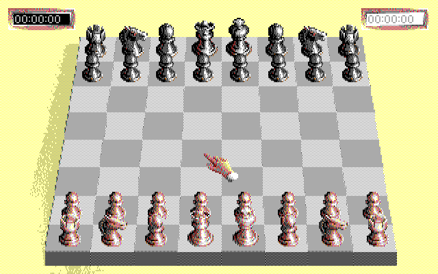 Sargon V: World Class Chess IBM PC/Compatibles Screenshot: Beginning with the plain board...
