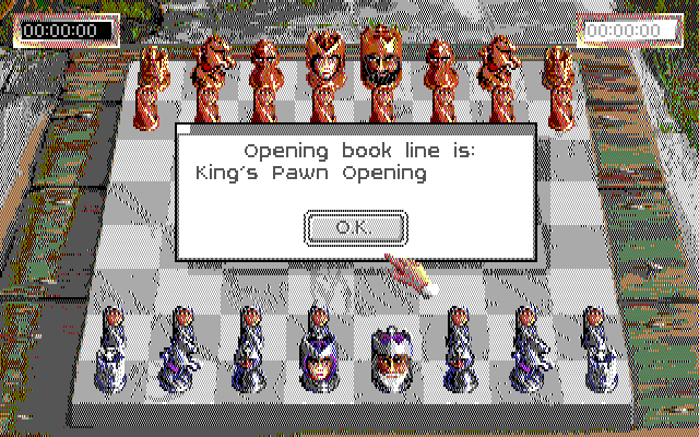 Sargon V: World Class Chess IBM PC/Compatibles Screenshot: This is my opening move.