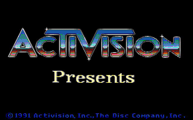 Sargon V: World Class Chess IBM PC/Compatibles Screenshot: Activision logo screen.
