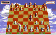Sargon V: World Class Chess for IBM PC/Compatibles - Playing on the wooden board.