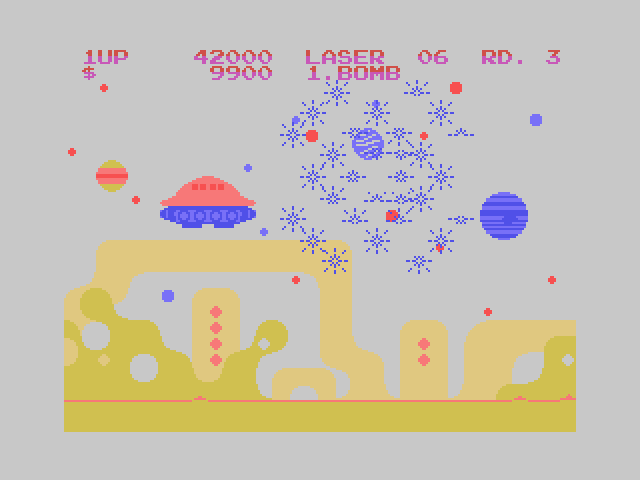 Fantasy Zone MSX Screenshot: Destroyed again.