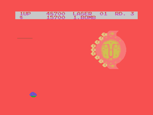 Fantasy Zone MSX Screenshot: Third round boss.