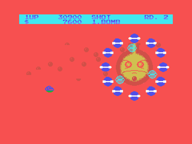 Fantasy Zone MSX Screenshot: Round 2 boss.