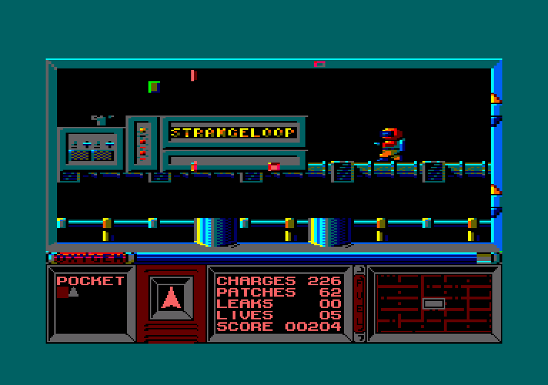 Strangeloop Amstrad CPC Screenshot: Looks like I found a strangeloop...