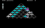 Bert and the Snake for IBM PC/Compatibles - On this round each block needs to be changed twice to reach the target color.