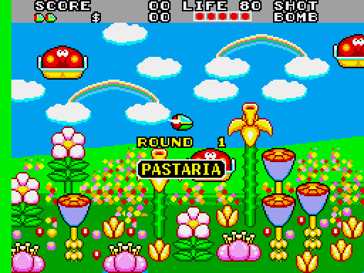 Fantasy Zone II: The Tears of Opa-Opa Arcade Screenshot: Game start.