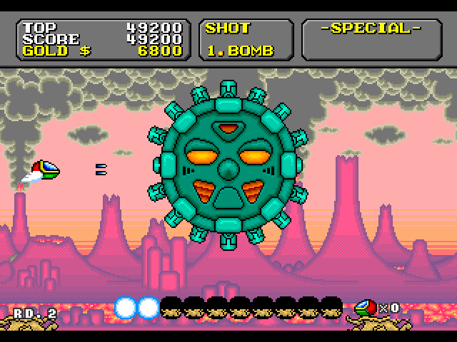Super Fantasy Zone Sega Genesis / Mega Drive Screenshot: Second level boss.